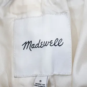 Madewell McClancy Sherpa Teddy Snap Front Button Coat Jacket Ivory Natural Small thumbnail 2