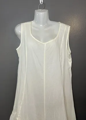 Source Unknown White Tiered Flowy Maxi Dress Womens 36 Sleeveless V Neck Boho Summer Casual thumbnail 1