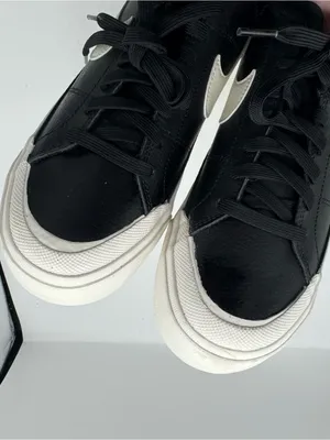Nike Court Legacy Lift Black and White Low-Top Platform Sneakers Size 8 NEW‎ thumbnail 2