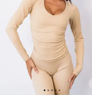 Vitality Daydream® Women's Long Sleeve Top - Tan thumbnail 1