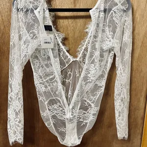 Be Wicked, Long Sleeve Lace Body Suit From Dujor Boutique NWT thumbnail 14