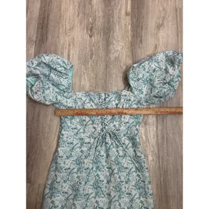 Tuckernuck Hyacinth House Teal Floral Lace-Up Lila Midi Dress Size Small thumbnail 8