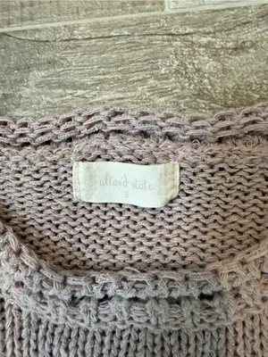 Altar'd State Cropped Scoop Neck Sweater in Dusty Mauve thumbnail 3