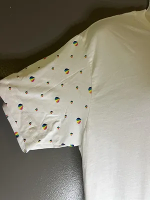 Care Bears Shirt Womens Medium White Cheer Bear Rainbow Graphic Tee Cartoon thumbnail 4