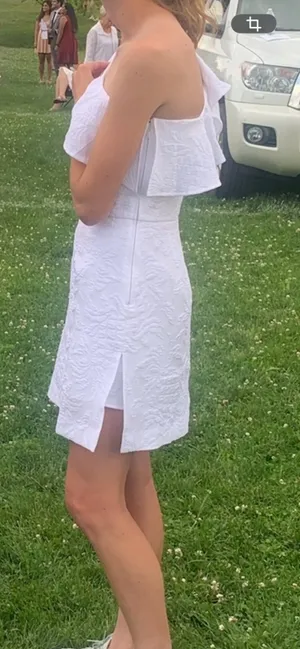 Lilly Pulitzer one shoulder ruffle graduation dress thumbnail 2