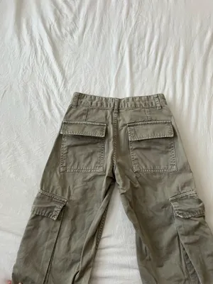 ZARA Mid-Rise TRF Cargo Jeans thumbnail 4