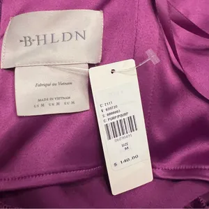 BHLDN Selena Strapless Stretch Satin Slip Ruched Midi‎ Dress Purple Size Medium thumbnail 13