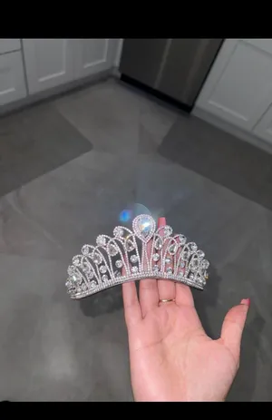 Rhinestone Tiara Princess crown Silver thumbnail 5