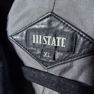 III State Leather Jacket Womens XL Black Button Coat Mid Length Classic‎ thumbnail 3