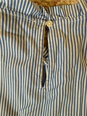 J.Crew Seersucker Coastal Blue White Stripe‎ Tiered Midi Dress Pockets 4P thumbnail 10