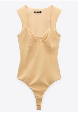 ZARA Bodysuit Mustard Yellow thumbnail 1