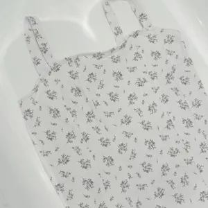 H&M Jersey Thong Bodysuit size Medium Print is lavender small flowers thumbnail 4