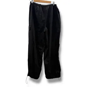 Favorite Daughter Black High Rise Cropped‎ Wide Leg Cargo Pants Sz L thumbnail 4