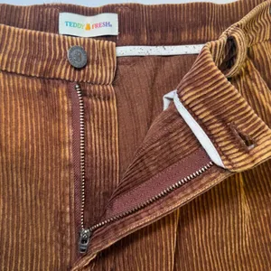 Teddy Fresh‎ Brown Pleated Corduroy Pants Straight Leg 100% Cotton 31 thumbnail 9