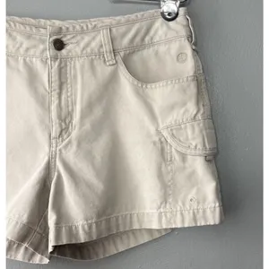 The North Face A5 Series Mini Shorts Size 8 Khaki Canvas Cargo Hiking Gorpcore thumbnail 2