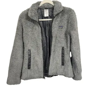 Patagonia Womens Sz S Gray Los Lobos Fleece Jacket Full Zip Hiking Soft Warm thumbnail 2