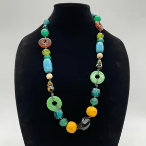 Boho Necklace with mixed Semi Precious Stones thumbnail 2