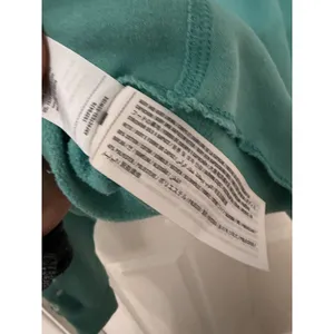 Abercrombie & Fitch Teal Quarter Zip Cropped Hoodie‎ Y2K Sleeve Logo M thumbnail 6