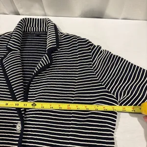 Brooks Brothers Supima Cotton Nautical Cardigan‎ Sweater XL Navy/White Striped thumbnail 10