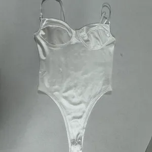 ADIKA White‎ Satin Bodysuit - Size S. thumbnail 3