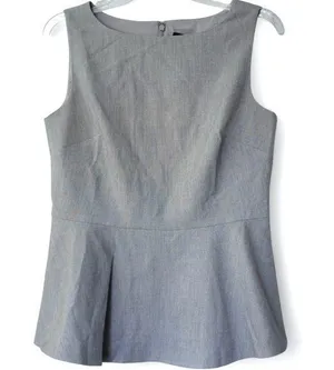 Banana Republic | Grey Peplum Sleeveless Blouse thumbnail 1