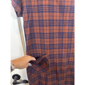 Entro Dress Plaid Shift Dress Size Medium Dark Academia 90s Grunge Autumncore thumbnail 3
