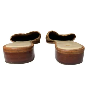 Woven Leather Pointed Toe Mule‎ Slides Tan Women's Size 7 thumbnail 4