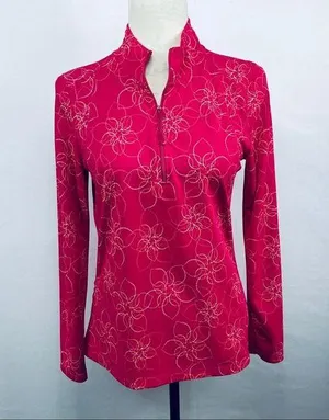 LL Bean Punk Long Sleeve Active wear Top Size S thumbnail 1