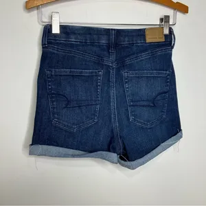 American Eagle Outfitters curvy super hi-rise shortie Jean Shorts size 4‎ thumbnail 5