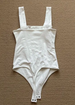 Abercrombie Bodysuit Tank Top White thumbnail 3