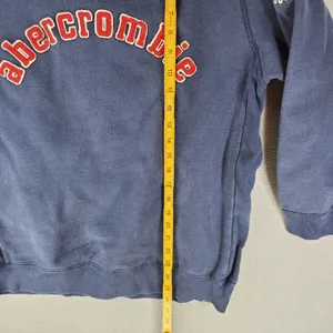 Abercrombie Sweatshirt Womens XL Blue Vintage Y2K Soccer Patch Crewneck Pullover thumbnail 5