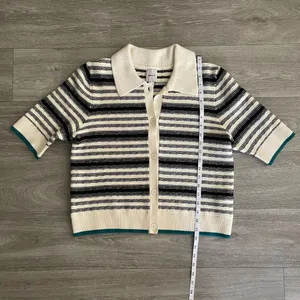 Maeve Anthropologie The Kinsley Collared Crop Cardigan Sweater - large thumbnail 5