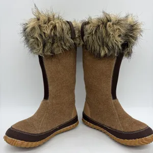 Sorel Womens 5 Boots Cozy Joan Tall Felt Faux Fur Tan Warm Pull On NL1884-286 thumbnail 5