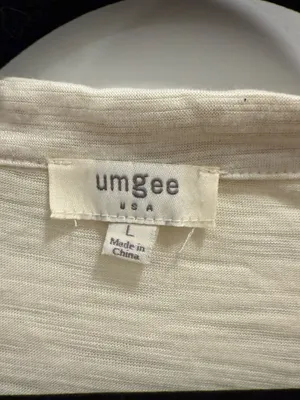 Umgee Cream 3/4 Sleeve Collared Blouse thumbnail 2