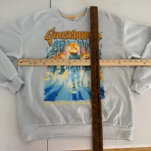 Goosebumps Attack of the Jack-O-Lanterns Sweatshirt Womens Small Blue Halloween‎ thumbnail 7