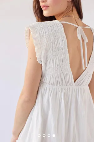 Urban Outfitters Rooney Deep V-Neck Mini Dress thumbnail 3