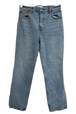 Abercrombie & Fitch Light Blue Straight Jeans thumbnail 1