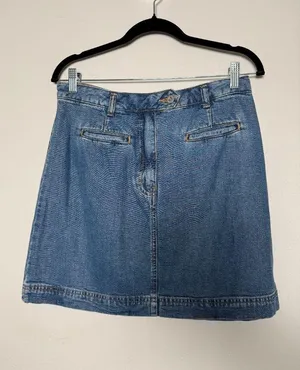Vintage High Waisted Jean Skirt thumbnail 1