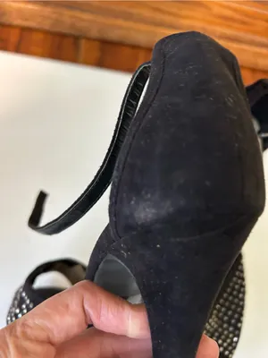 Forever 21 Black Studded Peep-Toe Ankle Tie Heels thumbnail 3