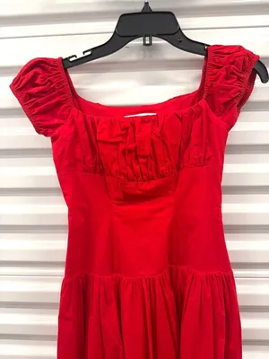 Caroline Constas Augusta Drop Waist Maxi Dress High Risk Red Womens Size XS thumbnail 7