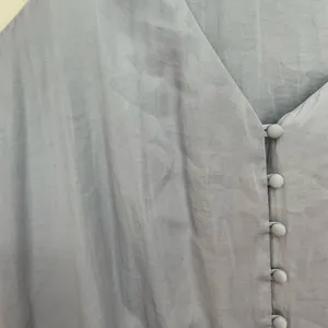 Dolan Sleeveless Blouse Top Light Blue Button Front FLAWS ~ Women’s Size M thumbnail 11
