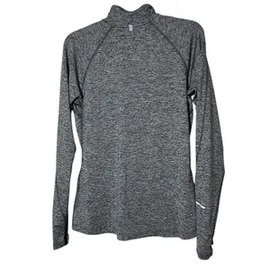 Nike Dri-FIT Pullover Women's Med Gray 1/4 Zip Running Top Thumbholes Athletic thumbnail 3