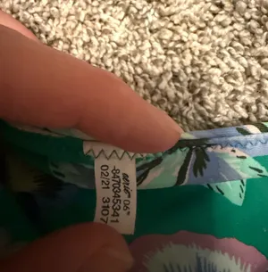 Aerie Printed Tie Super High Cut Cheekiest Bikini Bottom in a green tropical floral thumbnail 4