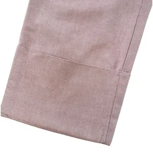 Zara Cotton Blend Cropped Pants Size M Cuffed Wide Hem Ankle Dusty Pink Coastal‎ thumbnail 6