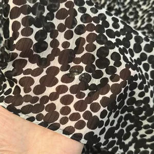 Banana Republic Black and White Sheer Patterned Blouse Size Large thumbnail 5