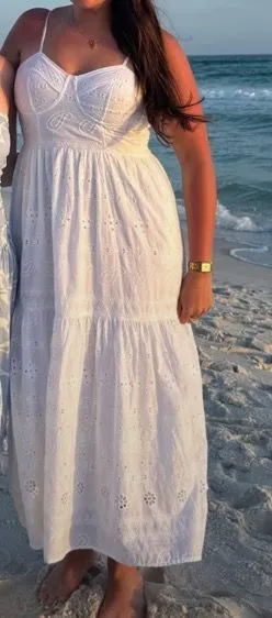 white maxi dress Size M thumbnail 1