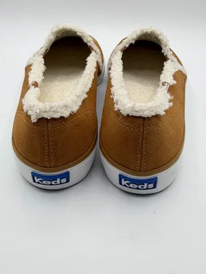 Keds Double Decker Shearling Slip On Suede Cognac Sneakers Women’s 6 thumbnail 4