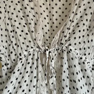 Source Unknown Vintage Polka Dot Lace Top / Mini Dress Size 24 corset flowy romantic boho thumbnail 5
