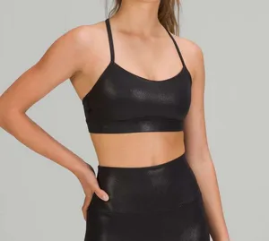 Black shimmer lululemon sports bra thumbnail 1