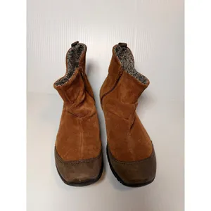 Merrell Freisa slouch Brown Suede Ankle Boots Side Zip Comfort Casual‎ Size 7.5 thumbnail 2